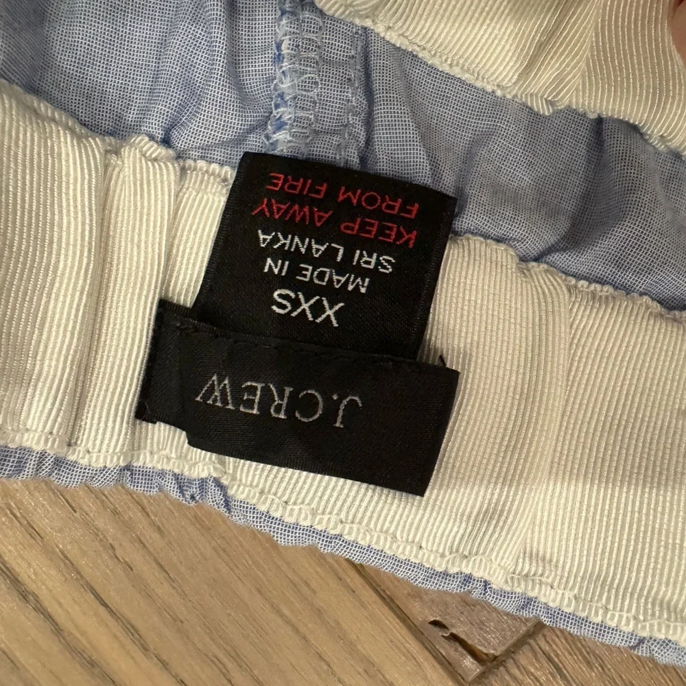 J. Crew Pajama Set Light Blue with Navy trim. Size XXS Women’s - Picture 4 of 4